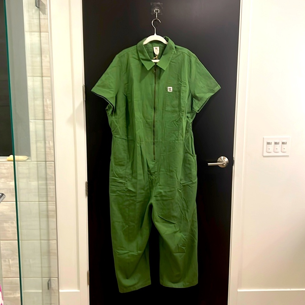 Brand New/Never Worn Lucy & Yak Green Jumpsuit! (Size 24 women’s)